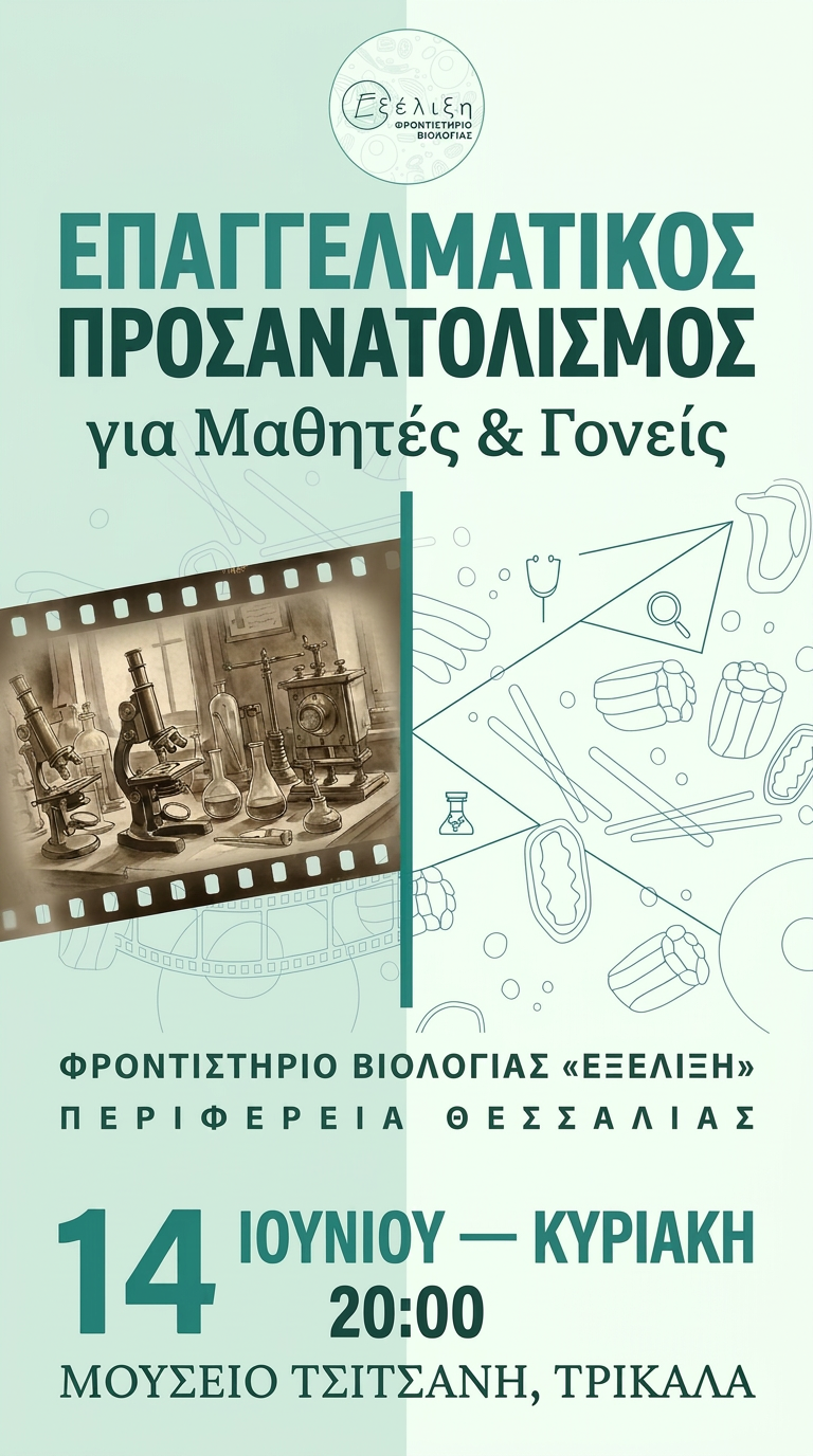 Εκδήλωση επαγγελματικού προσανατολισμού για μαθητές και γονείς στα Τρίκαλα με πρωτοβουλία της Περιφέρειας Θεσσαλίας